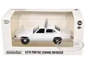 1976-77 Pontiac LeMans Enforcer White with Light Bar ""Hot Pursuit - Hobby Exclusive"" Series 1/64 Diecast Model Car by Greenlight
