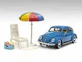 ""Beach Girls"" Accessories (Beach Chair and Beach Umbrella and Duffle Bag) for 1/24 Scale Models by American Diorama