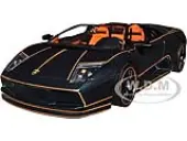 Lamborghini Murcielago Roadster Black Metallic with Orange Interior ""Pink Slips"" Series 1/24 Diecast Model Car by Jada