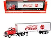 Truck Tractor with 53 Trailer ""Drink Coca-Cola"" Red and White 1/50 Diecast Model by Motor City Classics