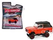 1969 Ford Bronco Poppy Red with Black Soft Top ""All Terrain"" Series 16 1/64 Diecast Model Car by Greenlight