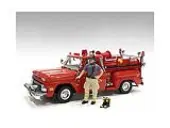 ""Firefighters"" Getting Ready Figure with Boots Accessory for 1/18 Scale Models by American Diorama