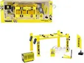 ""Mooneyes"" Garage Tools Set of 5 pieces with Stickers for 1/64 Model Cars by Tarmac Works
