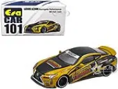 Lexus LC500 RHD (Right Hand Drive) Black and Gold ""Racingstar Performance"" 1/64 Diecast Model Car by Era Car