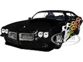 1971 Pontiac GTO Black with Flame Graphics ""Bigtime Muscle"" Series 1/24 Diecast Model Car by Jada