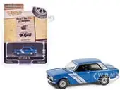 1972 Datsun 510 Blue Metallic with White Stripes ""Show it Like it is - a Champion"" ""Vintage Ad Cars"" Series 11 1/64 Diecast Model Car by Greenlight