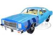 1977 Plymouth Fury Unrestored Turquoise Metallic (Sergeant Rick Hunters) ""Hunter"" (1984-1991) TV Series ""Hollywood Series"" 1/24 Diecast Model Car by
