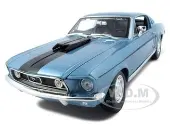 1968 Ford Mustang CJ Cobra Jet Blue 1/18 Diecast Model Car by Maisto