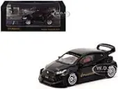 Toyota Pandem GR Yaris RHD (Right Hand Drive) Black ""Road64"" Series 1/64 Diecast Model Car by Tarmac Works