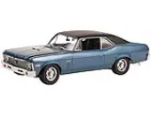 1969 Chevrolet Nova Blue with Black Vinyl Top ""The Mod Squad"" (1968-1973 TV Series) Limited Edition 1/18 Diecast Model Car by GMP