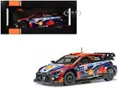 Hyundai i20 N Rally1 11 Thierry Neuville - Martijn Wydaeghe Winner ""Central European Rally"" (2023) 1/18 Diecast Model Car by IXO Models