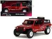 2020 Jeep Gladiator Pickup Truck Candy Red ""Pink Slips"" Series 1/32 Diecast Model Car by Jada
