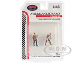 ""Race Day"" Two Diecast Figures Set 4 for 1/43 Scale Models by American Diorama