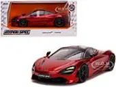 McLaren 720S RHD (Right Hand Drive) Candy Red with Black Top ""Hyper-Spec"" Series 1/24 Diecast Model Car by Jada