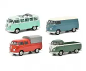 ""Volkswagen T1b"" Set of 4 pieces 1/43 Diecast Models by Schuco