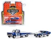 1969 Ford F-350 Ramp Truck Blue ""The Going Thing"" and 1969 Ford Mustang Blue ""Hubert Platts Georgia Shaker"" ""Ford Drag Team"" ""Heavy Duty H.D. Trucks""