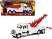 Freightliner 114SD Tow Truck White and Red ""Long Haul Trucker"" Series 1/32 Diecast Model by New Ray
