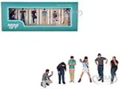 ""Car Enthusiasts"" 6 Piece Figure Set for 1/64 Scale Models by Mini GT