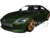 2023 Nissan Z Dark Green Metallic with Black Top ""Fast X"" (2023) Movie ""Fast &amp; Furious"" Series 1/24 Diecast Model Car by Jada