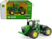 John Deere 9R 640 Tractor with Dual Wheels Green ""Prestige Collection"" Series 1/64 Diecast Model by ERTL TOMY