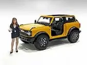 ""The Dealership"" Female Salesperson Figurine for 1/24 Scale Models by American Diorama