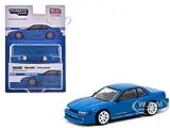 Nissan Silvia (S13) Vertex RHD (Right Hand Drive) Blue Metallic ""Toyo Tires"" ""Global64"" Series 1/64 Diecast Model by Tarmac Works