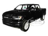 2019 RAM 1500 Laramie Crew Cab Pickup Truck Black 1/24 Diecast Model Car by Motormax