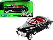 1941 Chevrolet Special Deluxe Convertible Black with Red Interior ""NEX Models"" 1/24 Diecast Model Car by Welly