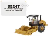 CAT Caterpillar CS56 Padfoot Drum Vibratory Soil Compactor with Operator ""High Line"" Series 1/87 (HO) Diecast Model by Diecast Masters
