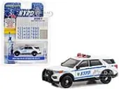 2020 Ford Police Interceptor Utility White ""New York City Police Dept (NYPD)"" with NYPD Squad Number Decal Sheet ""Hot Pursuit - Hobby Exclusive"" Seri