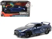 Brians Nissan GT-R R35 Blue with Carbon Hood ""Fast &amp; Furious 7"" Movie 1/32 Diecast Model Car by Jada