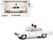 1971 AMC Matador Police Car White with Light Bar ""Hot Pursuit - Hobby Exclusive"" Series 1/64 Diecast Model Car by Greenlight