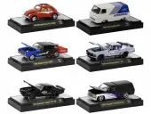 ""Detroit Muscle"" Set of 6 Cars IN DISPLAY CASES Release 66 Limited Edition 1/64 Diecast Model Cars by M2 Machines