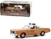 1975 Dodge Coronet Brown with White Top ""Choctaw County Sheriff"" 1/24 Diecast Model Car by Greenlight