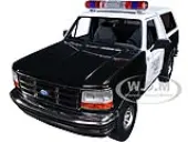 1996 Ford Bronco Police Black and White Oklahoma Highway Patrol ""Artisan Collection"" 1/18 Diecast Model Car by Greenlight