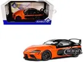 2024 Toyota GR Supra ""StreetFighter"" Orange and Black 1/18 Diecast Model Car by Solido