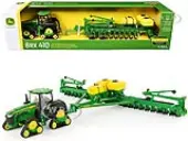 John Deere 8RX 410 Tractor Green with 1775NT 24-Row Planter ""Replica Play"" Series 1/64 Diecast Model by ERTL TOMY