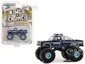 1987 Chevrolet K20 Scottsdale Monster Truck Dark Blue ""Enforcer"" ""Kings of Crunch"" Series 14 1/64 Diecast Model Car by Greenlight
