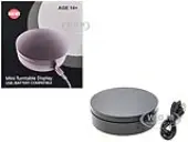 Mini Turntable Rotating Display Stand 4.75"" with Black Base for 1/64 Scale Model Cars