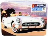 Skill 2 Model Kit 1953 Chevrolet Corvette ""USPS"" (United States Postal Service) Themed Collectible Tin 1/25 Scale Model by AMT