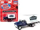 1957 Chevrolet Box Truck Dark Blue with White Top ""BFGoodrich"" 1/87 (HO) Scale Model by Classic Metal Works