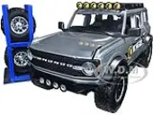 2021 Ford Bronco Gray Metallic ""KC HiLiTES"" with Extra Wheels ""Just Trucks"" Series 1/24 Diecast Model Car by Jada