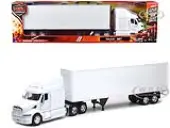 Peterbilt 387 Truck with Dry Goods Trailer White ""Long Haul Truckers"" Series 1/32 Diecast Model by New Ray