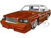 1987 Buick Grand National Orange Metallic with White Top and Interior ""Bigtime Muscle"" Series 1/24 Diecast Model Car by Jada