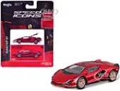 Lamborghini Sian FKP 37 Red Metallic ""Speed Icons"" Series 1/64 Diecast Model Car by Maisto