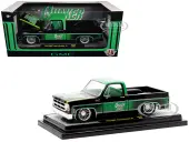 1976 GMC Sierra Grande 15 Pickup Truck ""Quaker State"" Black with Green Top Graphics and Interior Limited Edition to 6650 pieces Worldwide 1/24 Diecas