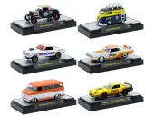 ""Auto-Thentics"" 6 piece Set Release 97 IN DISPLAY CASES Limited Edition 1/64 Diecast Model Cars by M2 Machines