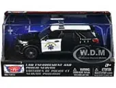 2022 Ford Police Interceptor Utility ""California Highway Patrol"" Black and White ""Law Enforcement and Public Service"" Series 1/43 Diecast Model Car b