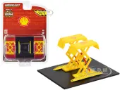 Automotive Double Scissor Lift ""Shell Oil"" Yellow ""Double Scissor Lifts"" Series 1 1/64 Diecast Model by Greenlight