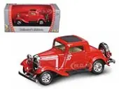 1932 Ford 3-Window Coupe Red 1/43 Diecast Model Car by Road Signature